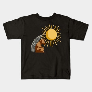 Bear Angel with Sun Kids T-Shirt